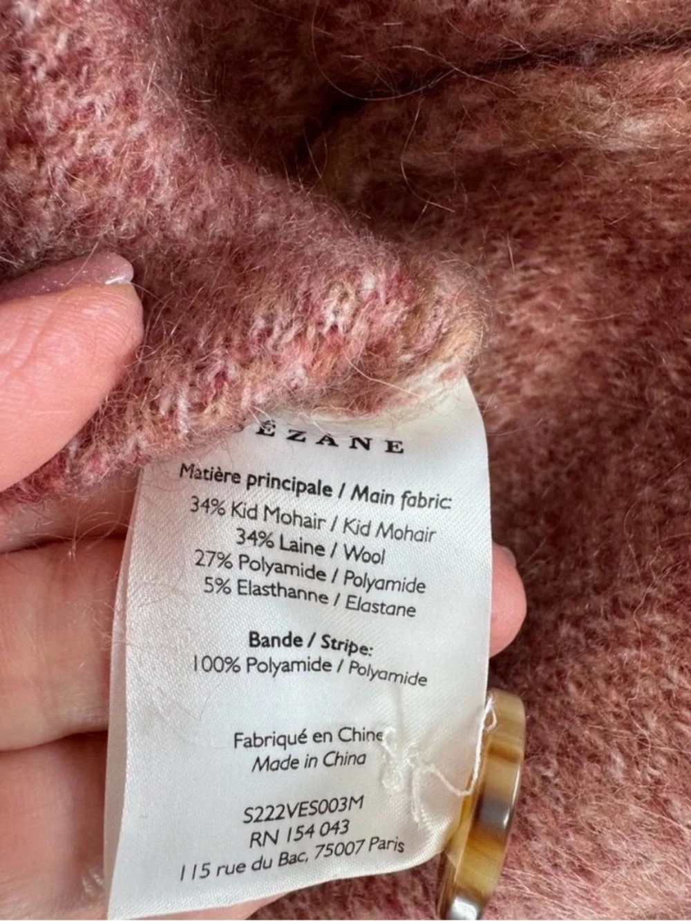 Sezane Nathael Sweater Jacket - Picture 4 of 6